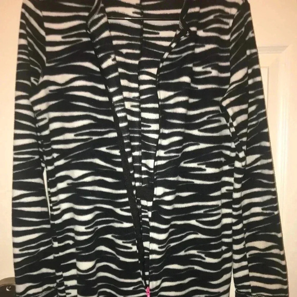 Zebra Print Footie Pajamas - Picture 2 of 5